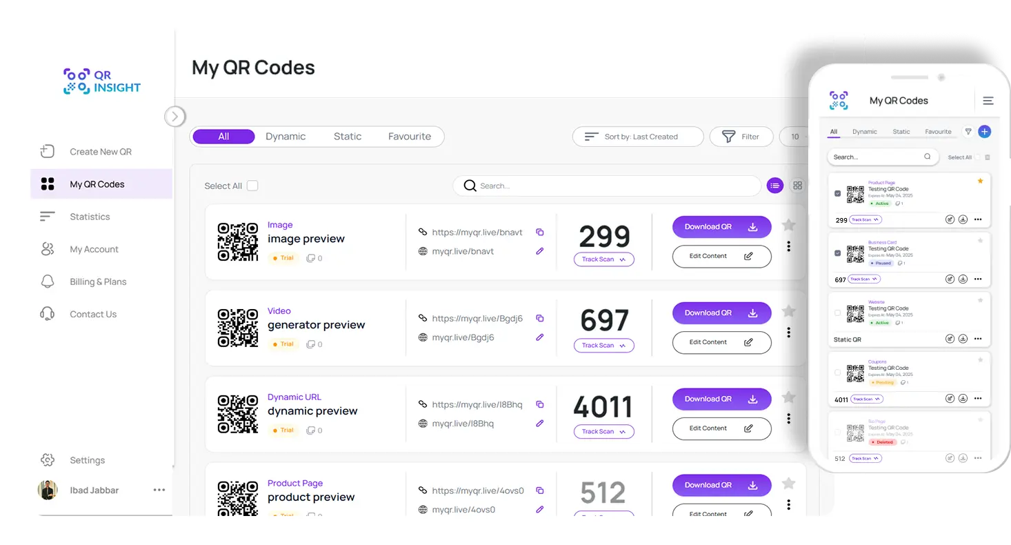 QRinsight Dashboard